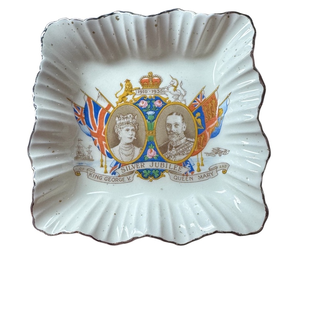 Vintage J&G Meakin England Silver Jubilee Commemorative Dish